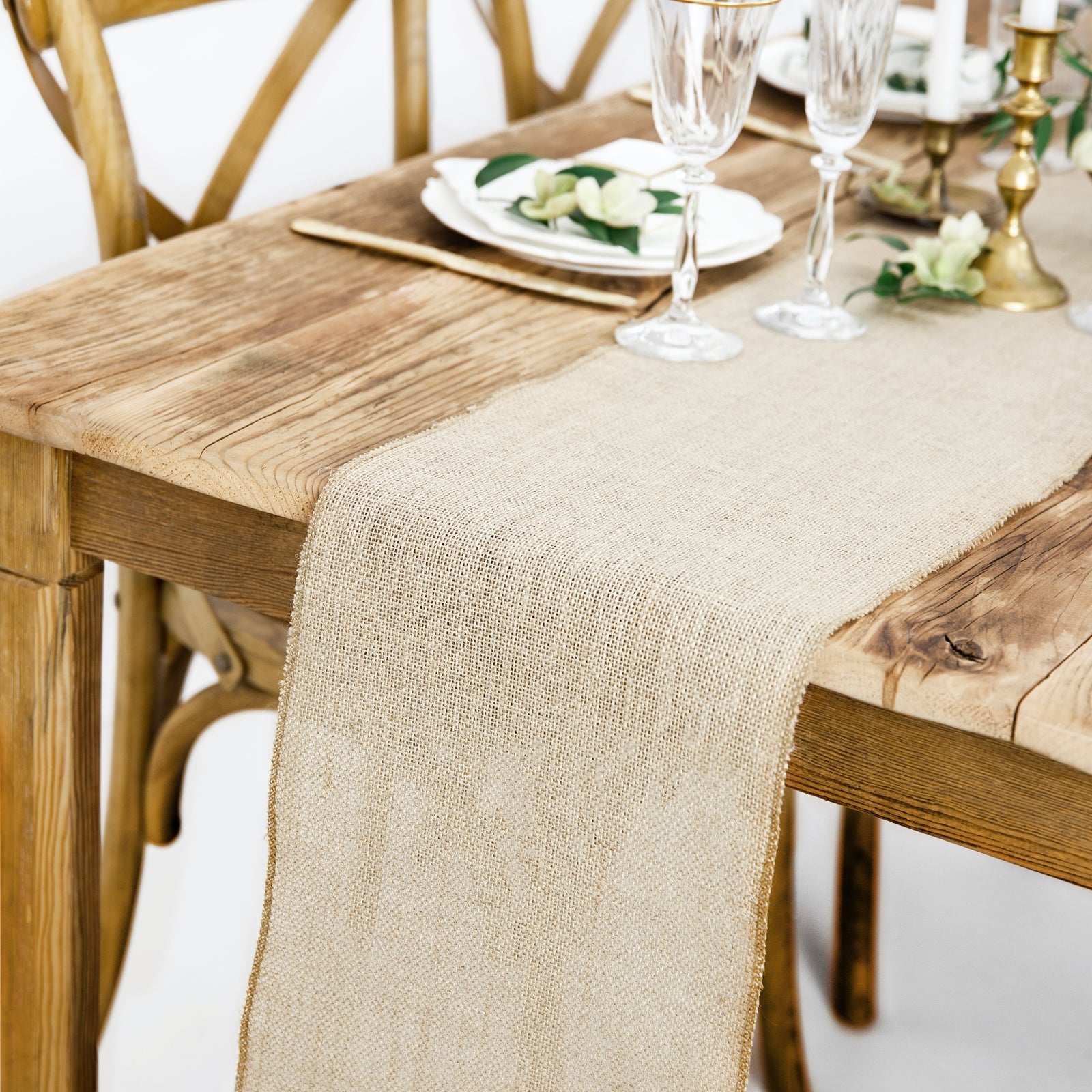 Camino de mesa de yute