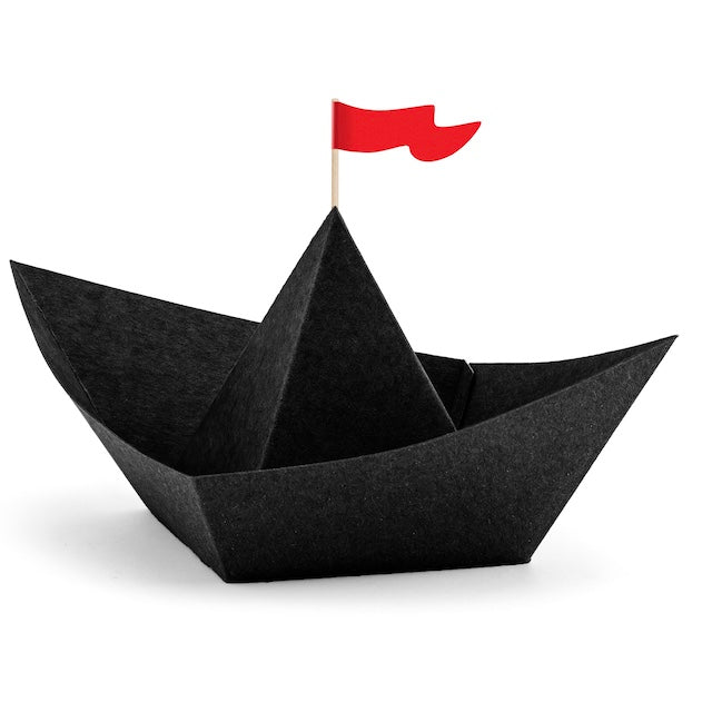Barquita de papel tradicional color negro
