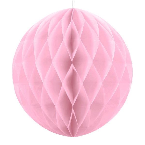 Bola nido de abeja rosa claro