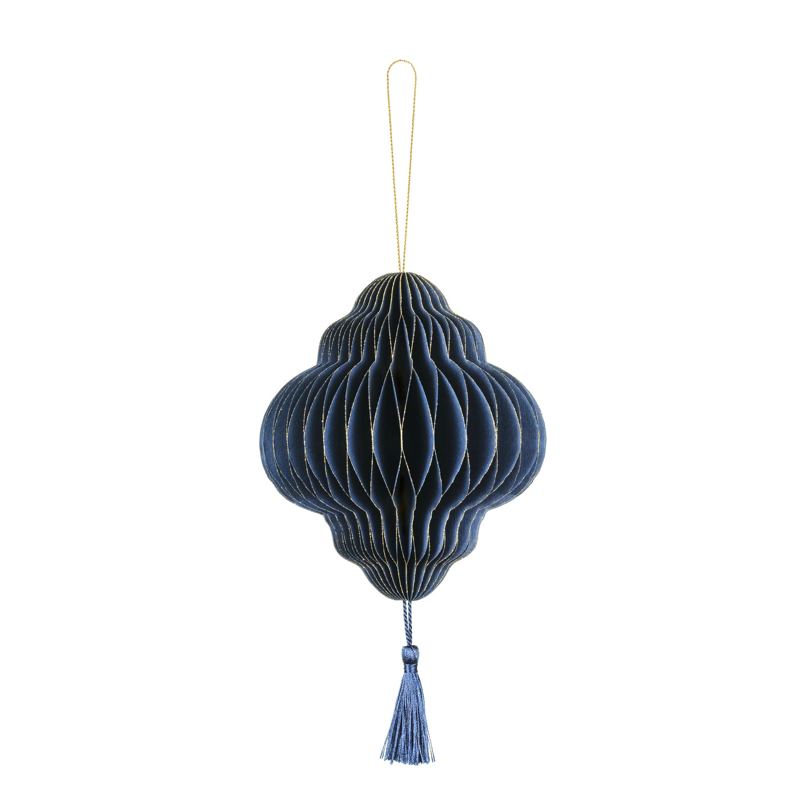 Bola nido de abeja óvalo azul marino