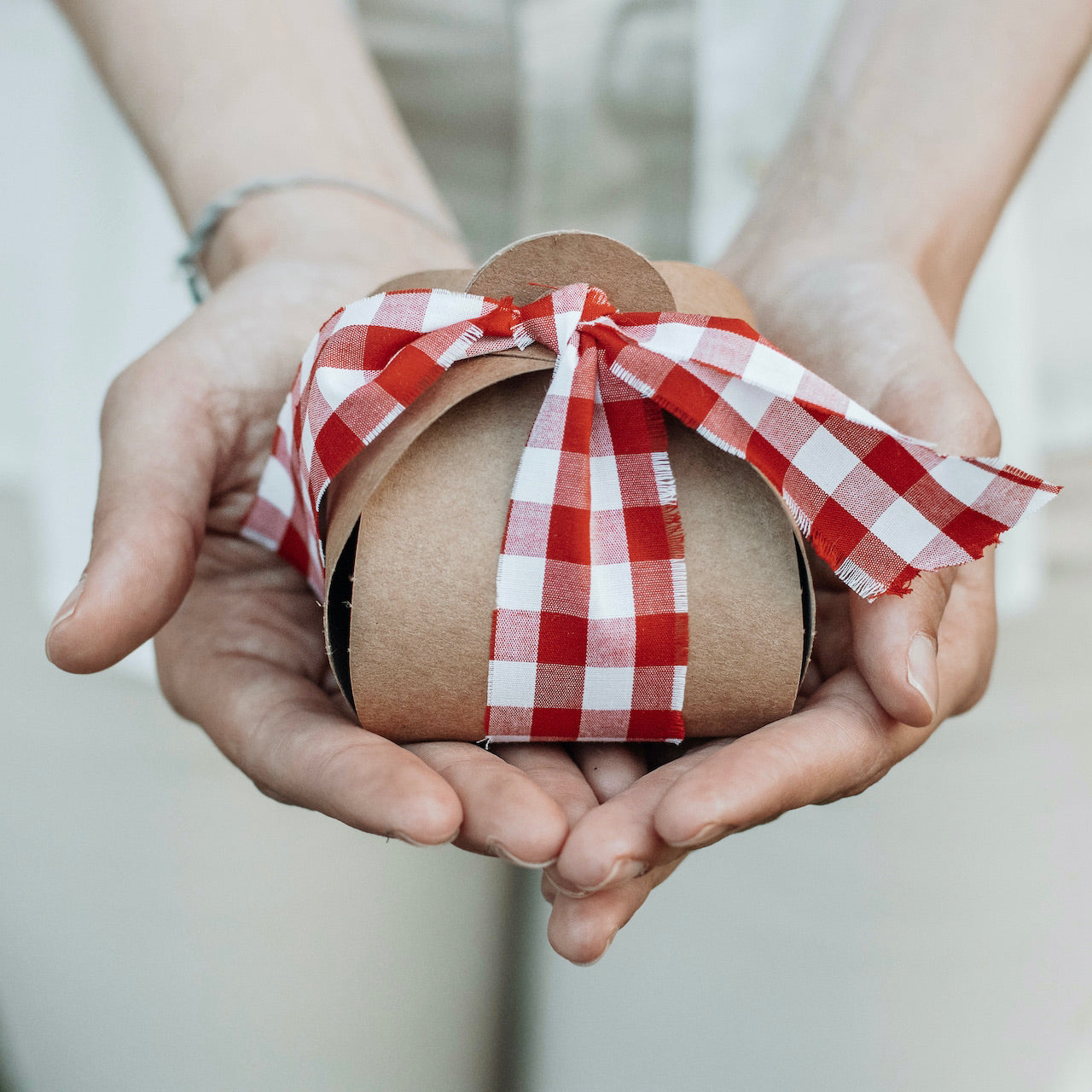 Cajita kraft con asa pack 10