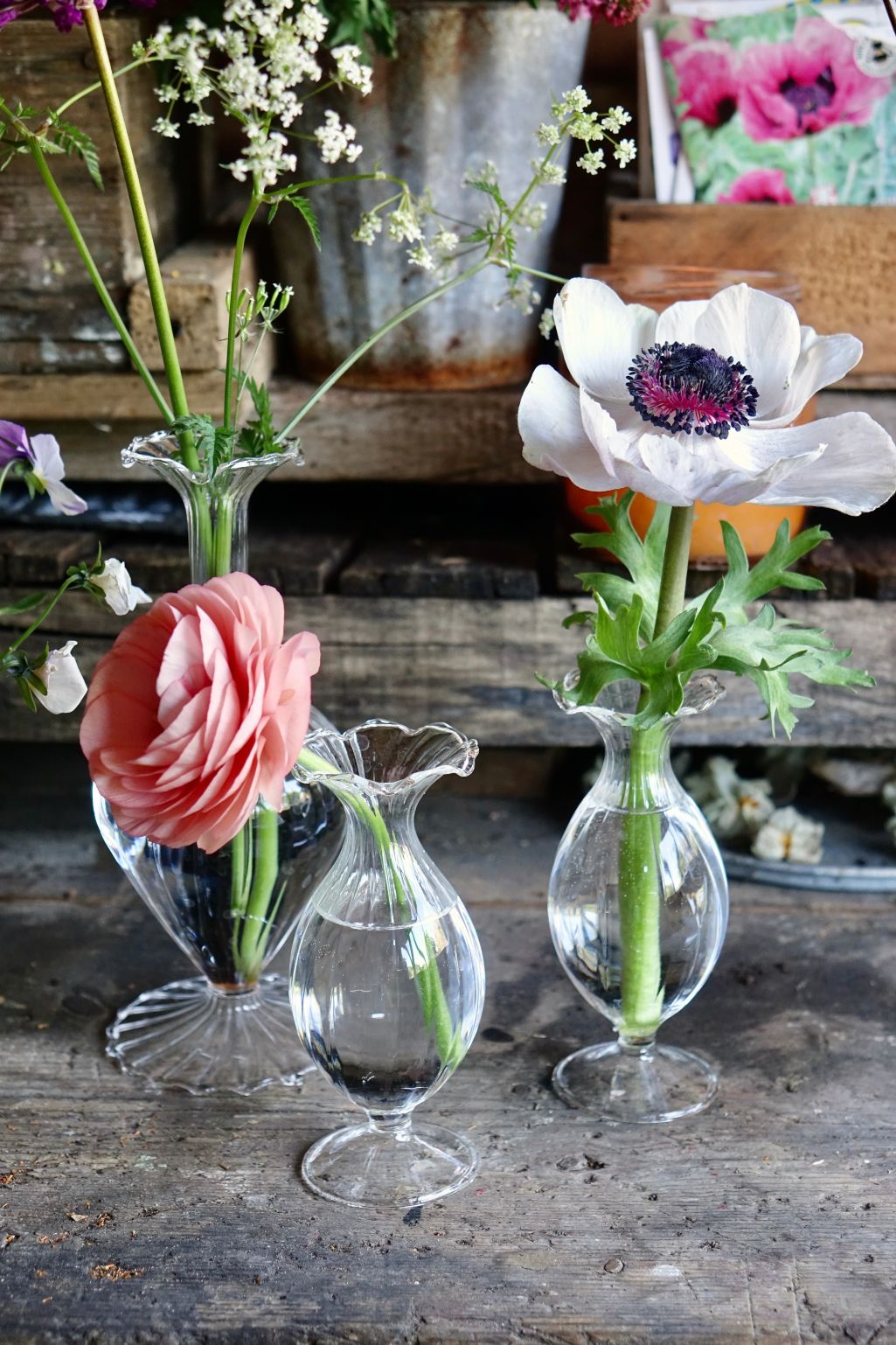 Jarrón de cristal mini