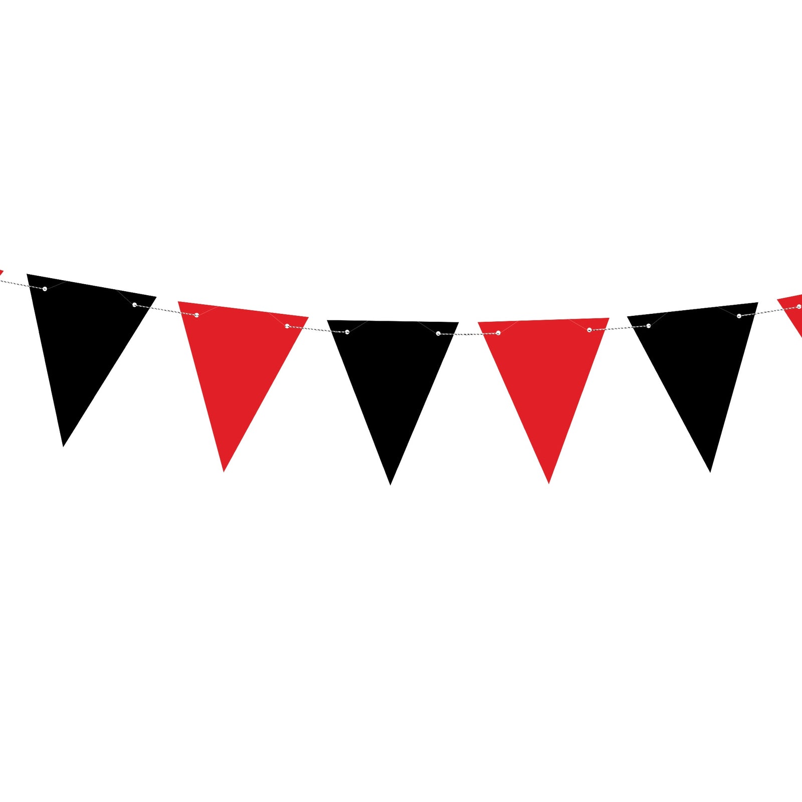 Guirnalda banderines negro y rojo