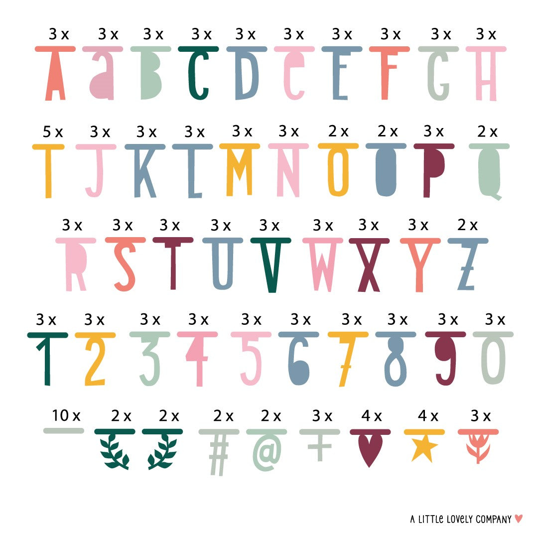 Guirnalda de letras colores boho chic - personalizable