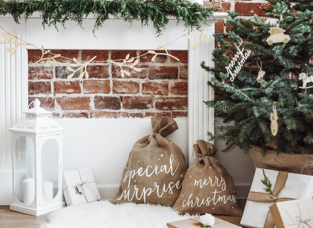 Guirnalda muérdago de madera