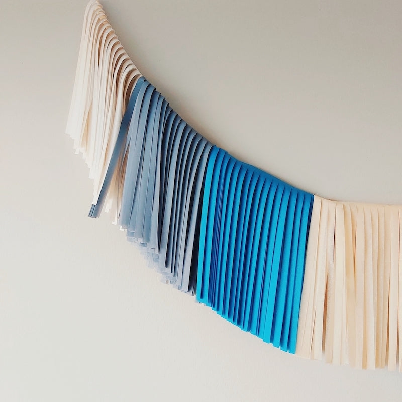 Guirnalda flecos papel de seda 