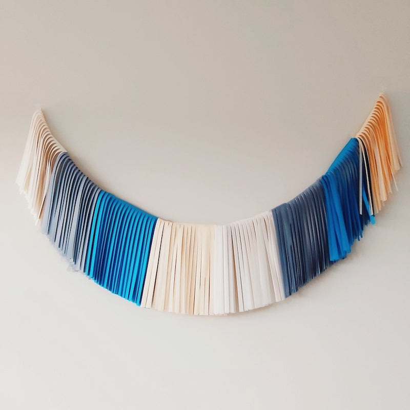 Guirnalda flecos papel de seda 