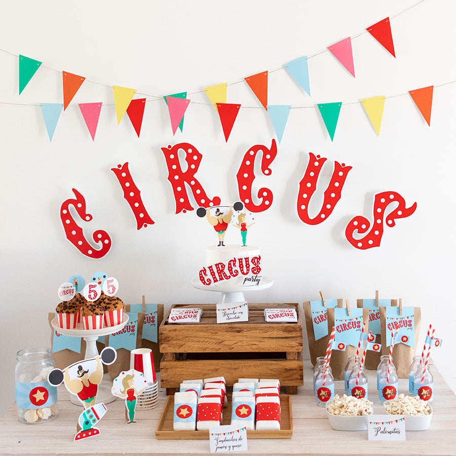 Abanicos personalizados - Circus Fiesta