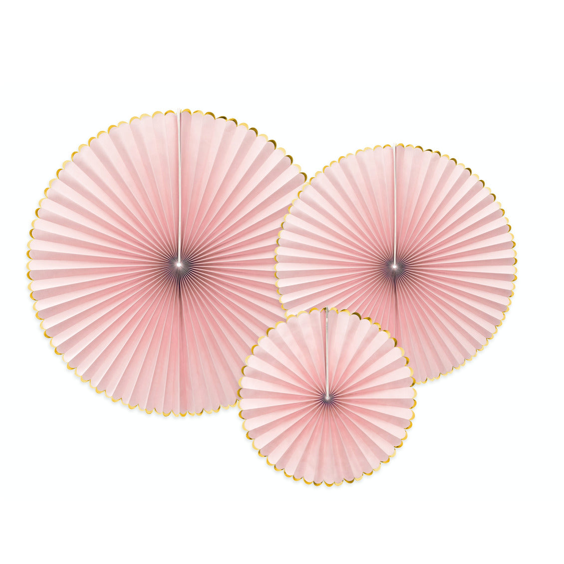 abanicos de papel rosa