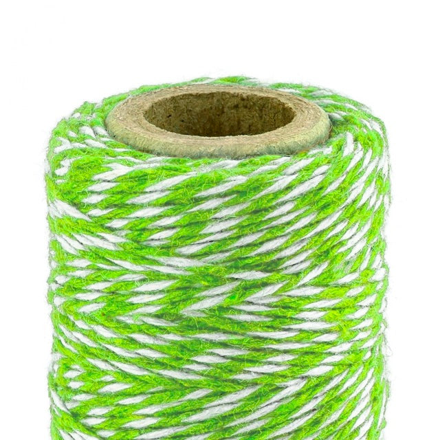 bobina 50m Baker's twine bicolor verde manzana
