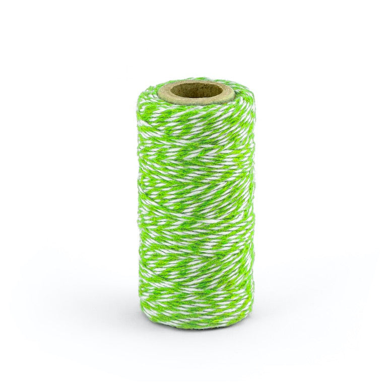 bobina 50m Baker's twine bicolor verde manzana