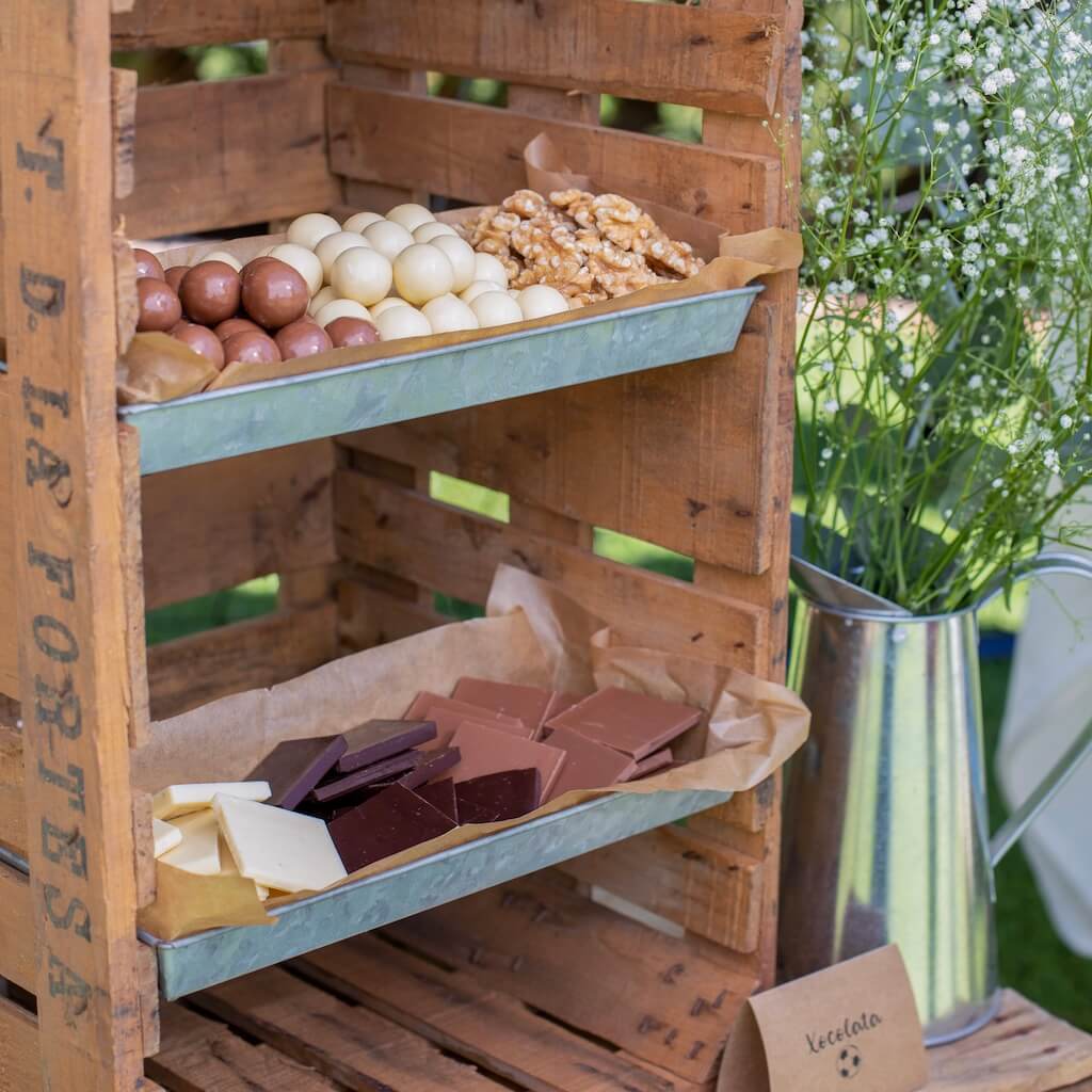 Bandeja de zinc para buffets