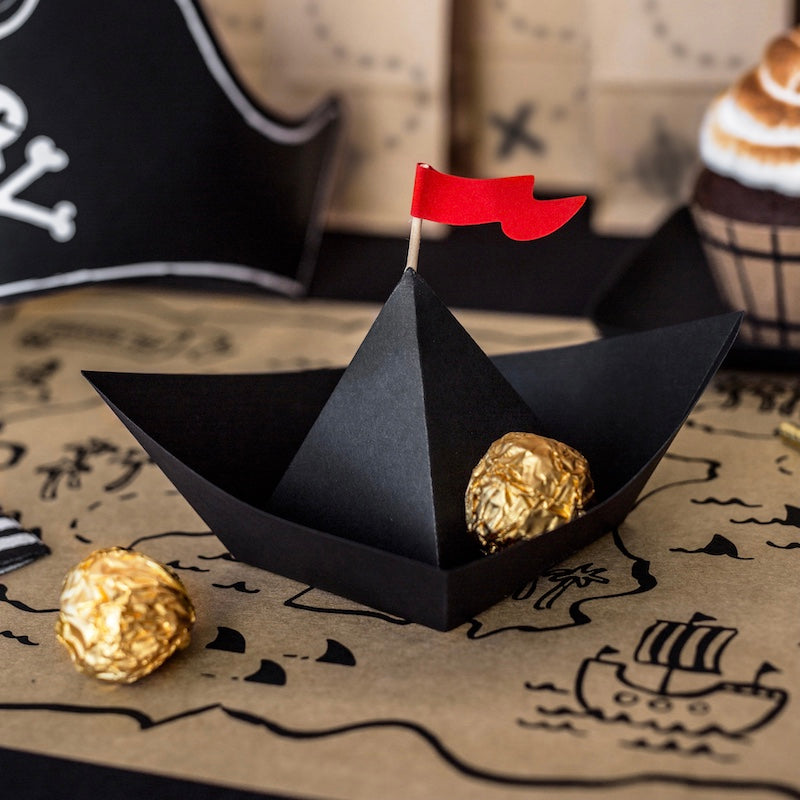 Barquita de papel tradicional color negro