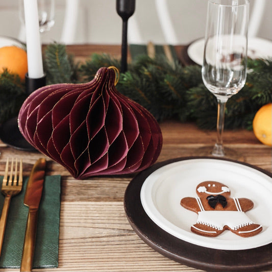 bola nido de abeja granate