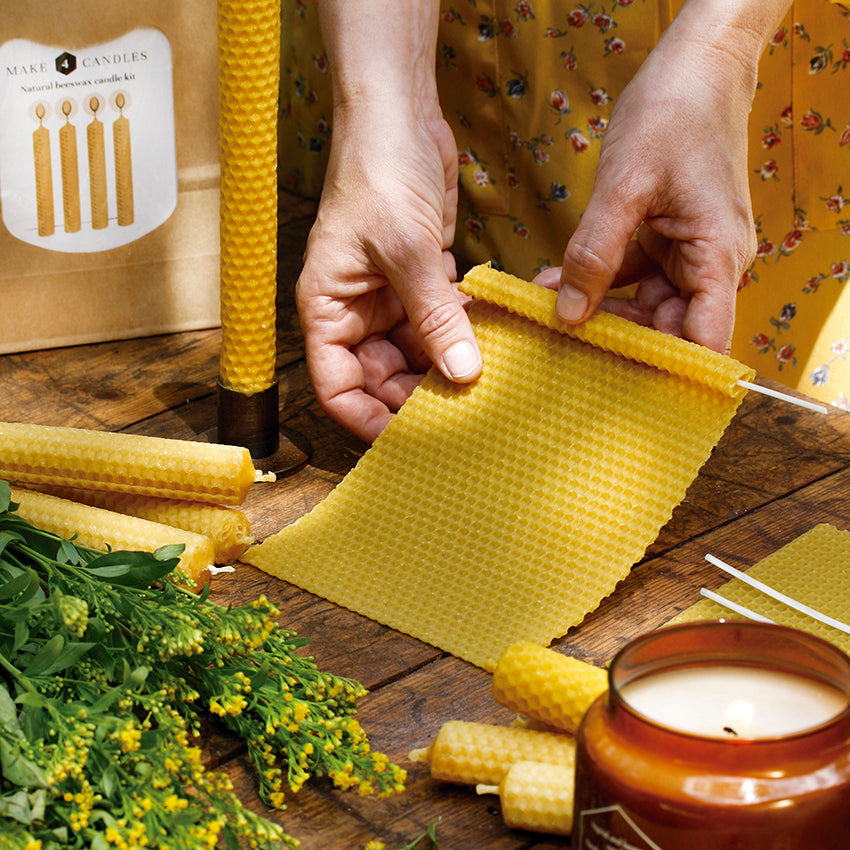 Kit velas cera de abeja DIY