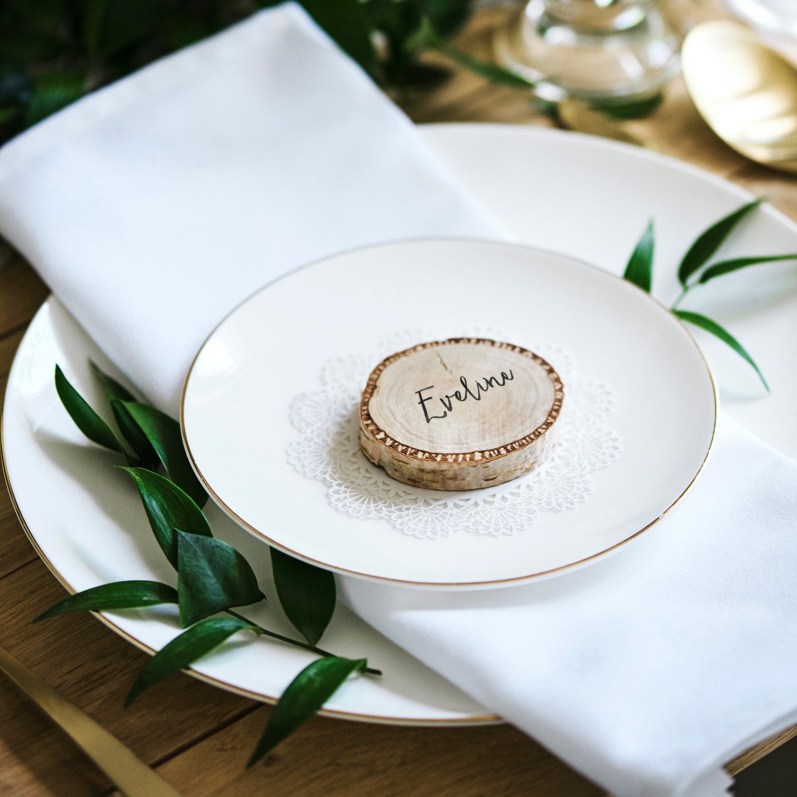 Rodajas mini madera 6 uds