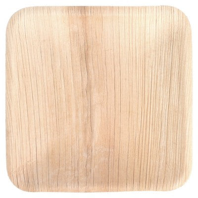 Plato de postre cuadrado hoja de palma