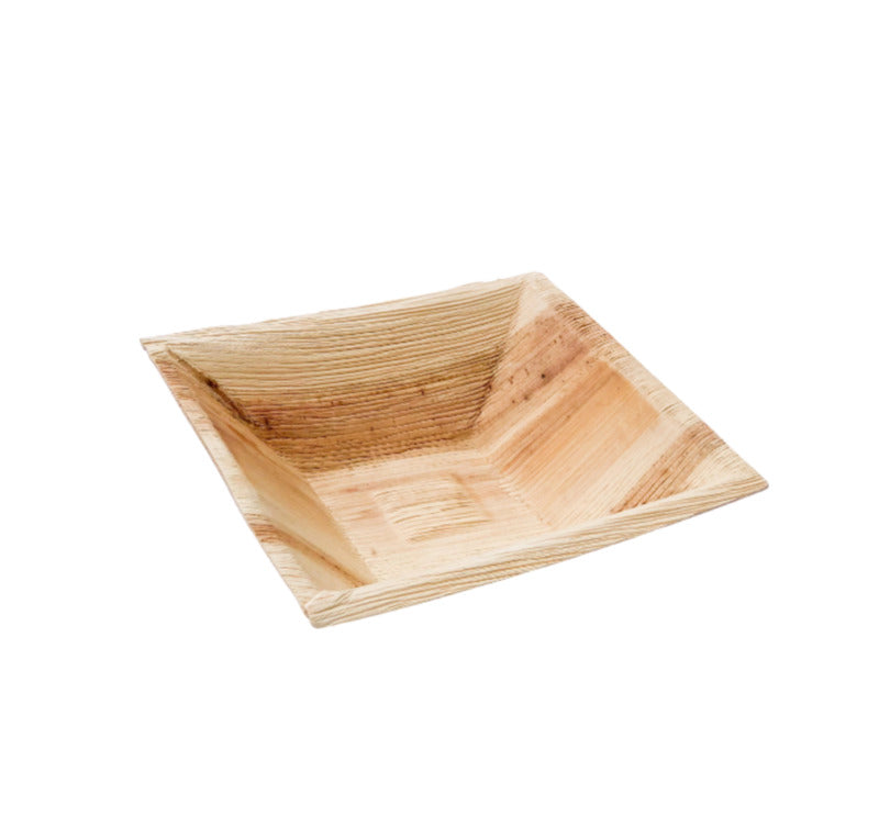 Plato ecológico bol cuadrado hoja de palma