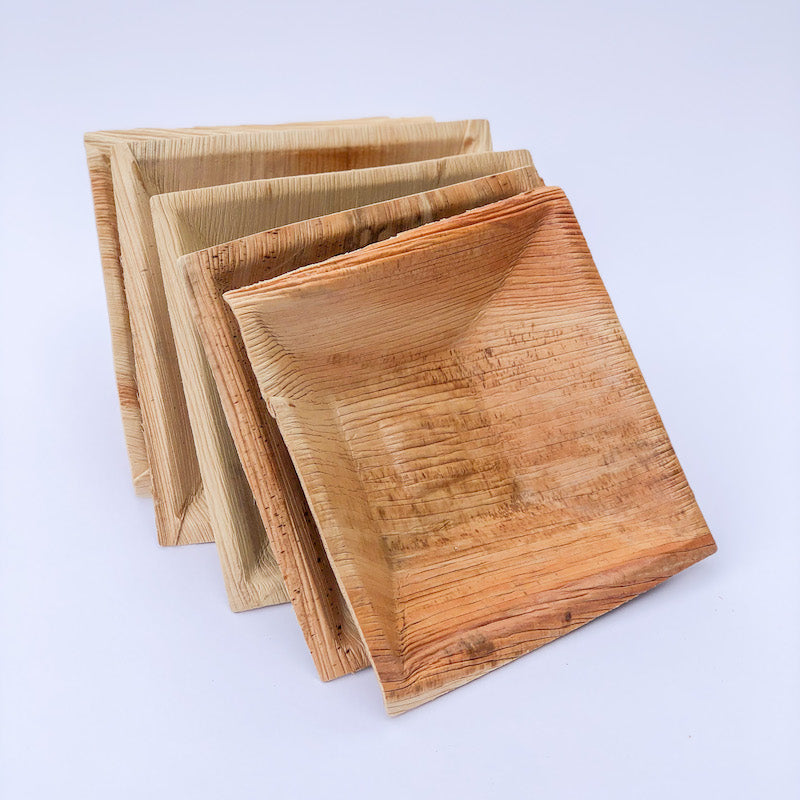 Plato ecológico bol cuadrado hoja de palma