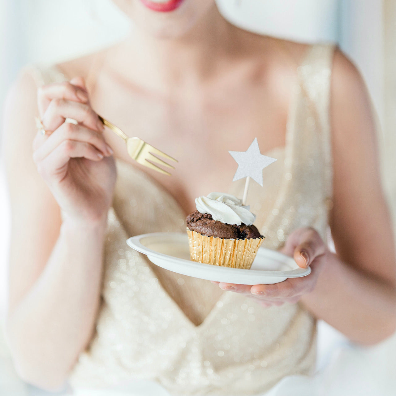 Plato postre caña de azúcar pack 6 uds