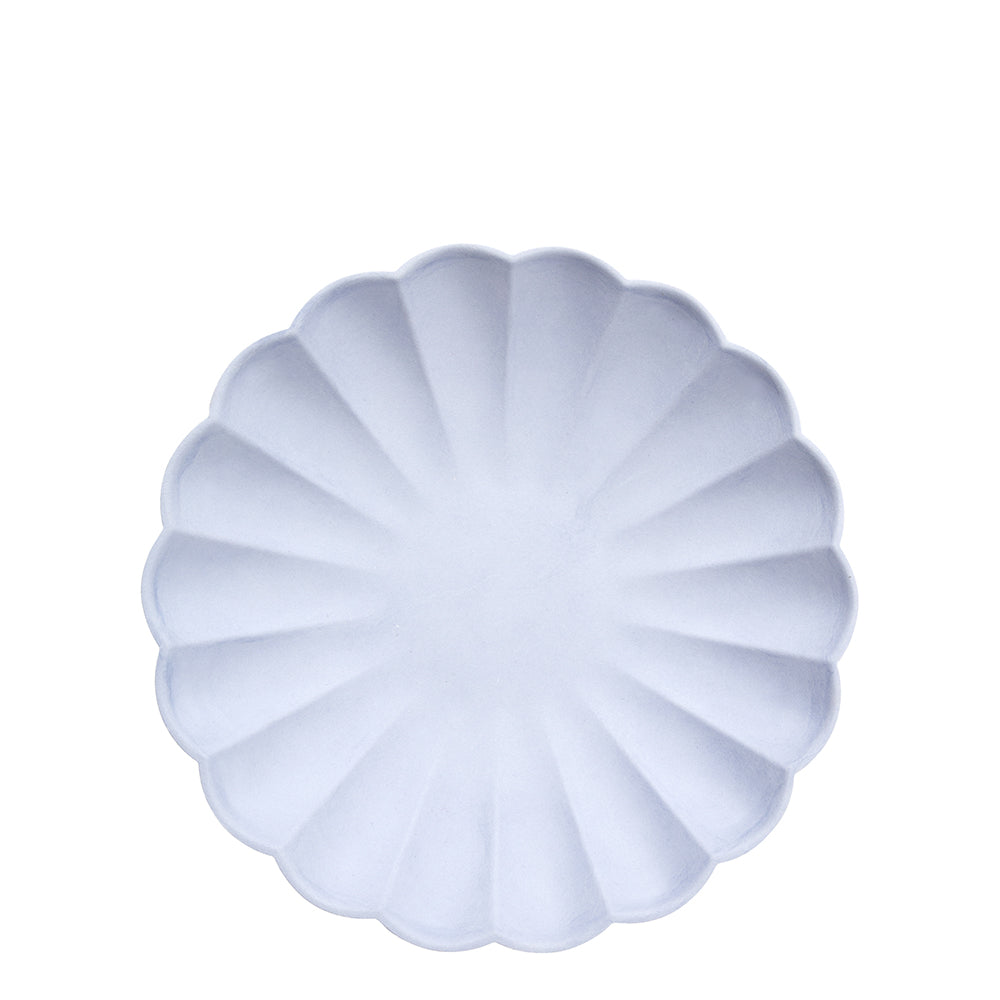 Plato postre elegance azul