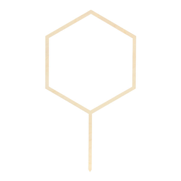 Topper de madera hexágono